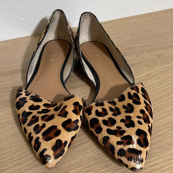 J. Crew Zoey D’Orsay Leopard Print Flats sz 6 - Picture 16 of 16